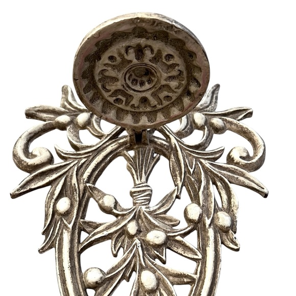 Hen Feathers Vintage Shabby Chic Wall Plant Candle Holder - Picture 5 of 11